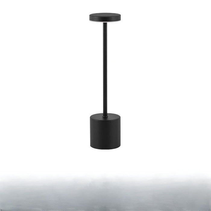 Luminária Decorativa Touch LED Premium preta em fundo branco, com design minimalista e elegante.